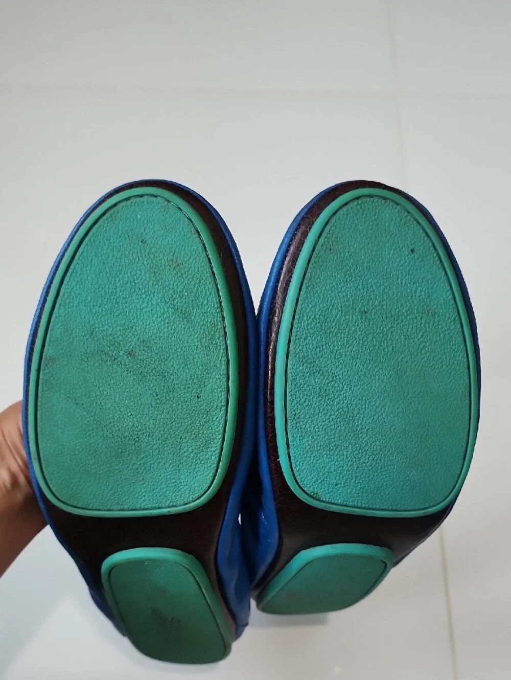 Tieks Blue Leather Ballet Flats